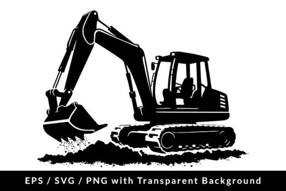 Download Excavator Silhouette SVG PNG EPS - Eps Collection