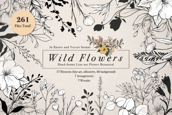 Download WILD FLOWERS Illustration Botanical - Wild flowers Collection