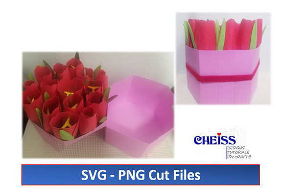 Download Tulips Gift Box SVG || Special Occasion - Premium Resources