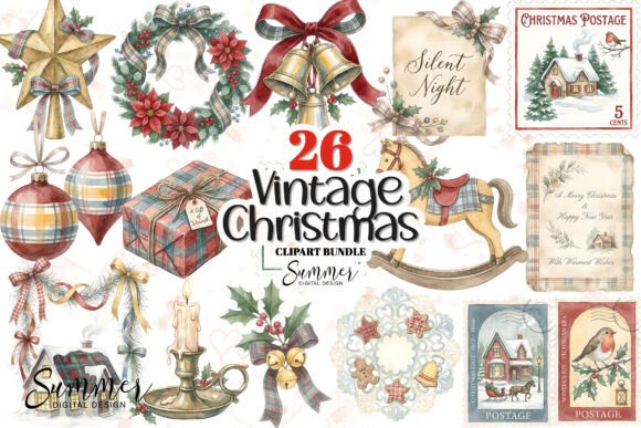 Download Vintage Victorian Christmas Clipart - Premium Resources